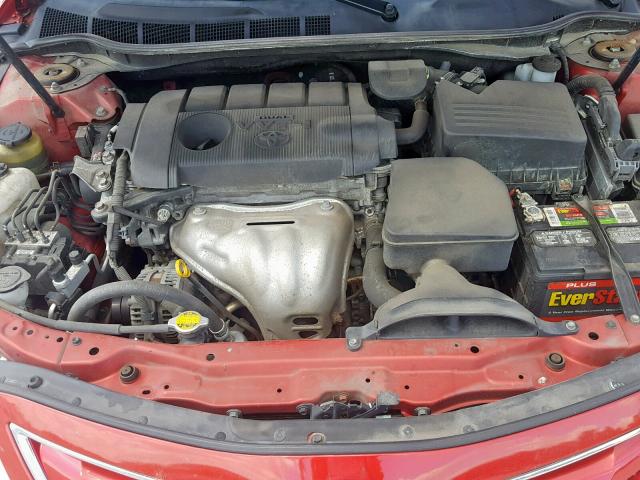 4T4BF3EK5BR169186 - 2011 TOYOTA CAMRY BASE RED photo 7