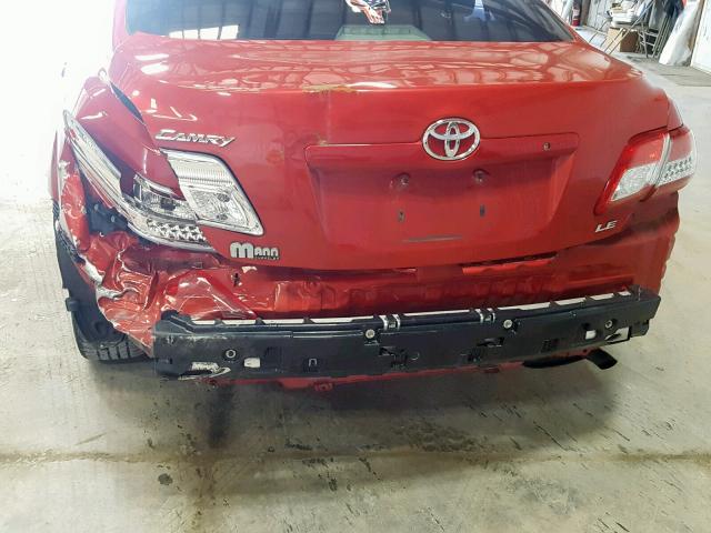 4T4BF3EK5BR169186 - 2011 TOYOTA CAMRY BASE RED photo 9
