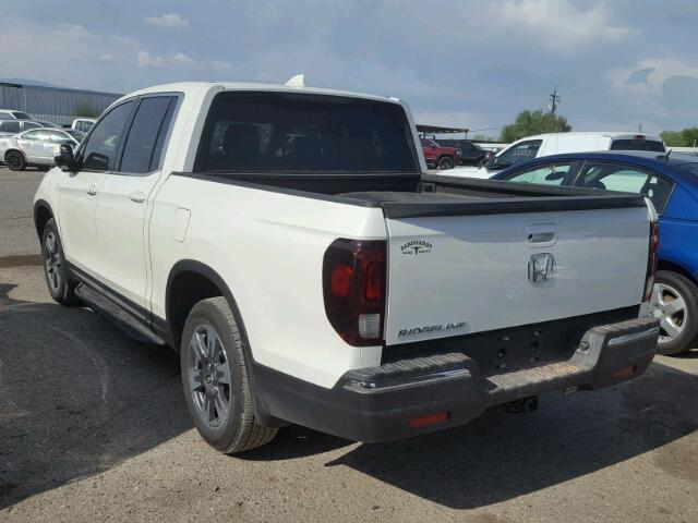 5FPYK2F6XHB011094 - 2017 HONDA RIDGELINE WHITE photo 3