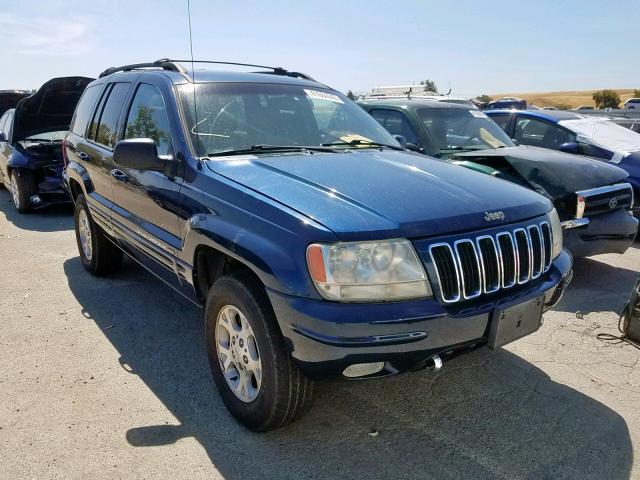 1J4GW58S21C592107 - 2001 JEEP GRAND CHER BLUE photo 1