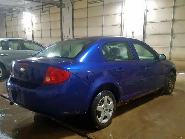 1G1AL55F077336506 - 2007 CHEVROLET COBALT LT BLUE photo 4