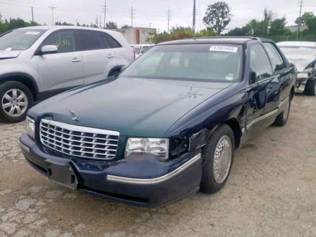 1G6KD54Y9XU751016 - 1999 CADILLAC DEVILLE BLUE photo 2