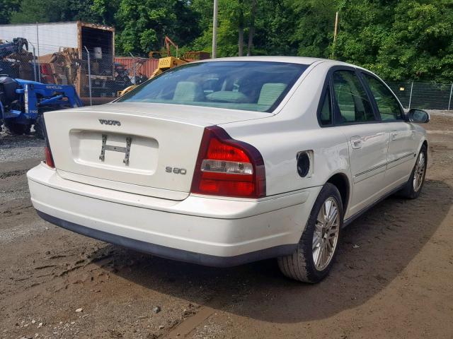 YV1TS92D031317006 - 2003 VOLVO S80 WHITE photo 4