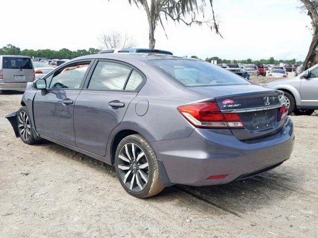 19XFB2F95FE053668 - 2015 HONDA CIVIC EXL GRAY photo 3