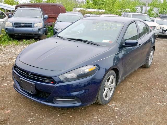 1C3CDFBB5GD762105 - 2016 DODGE DART SXT BLUE photo 2