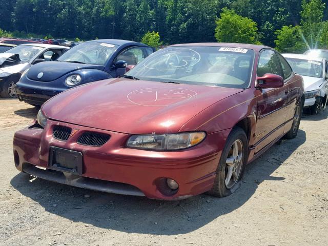 1G2WP12K5YF274429 - 2000 PONTIAC GRAND PRIX BURGUNDY photo 2