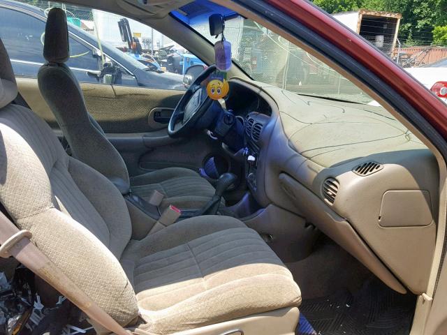 1G2WP12K5YF274429 - 2000 PONTIAC GRAND PRIX BURGUNDY photo 5