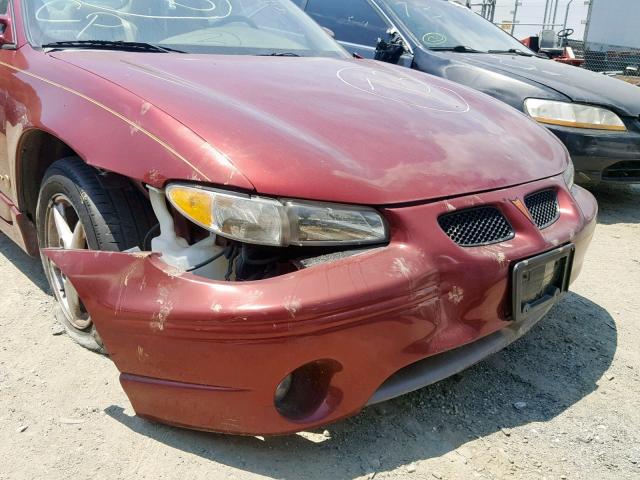1G2WP12K5YF274429 - 2000 PONTIAC GRAND PRIX BURGUNDY photo 9