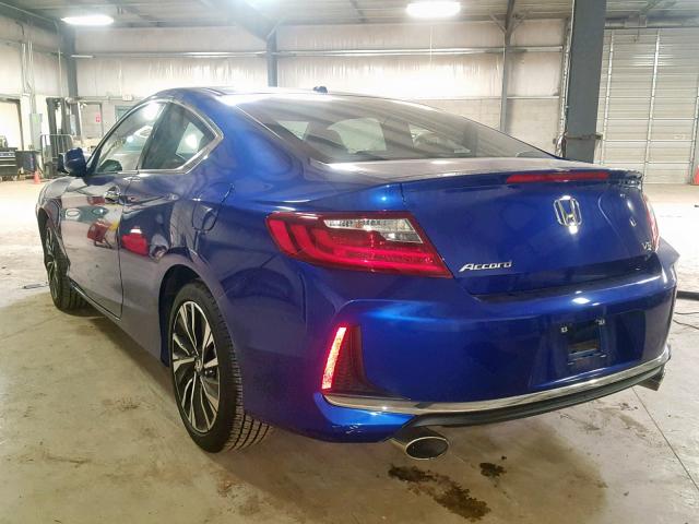 1HGCT2B83GA006609 - 2016 HONDA ACCORD EXL BLUE photo 3