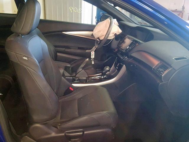 1HGCT2B83GA006609 - 2016 HONDA ACCORD EXL BLUE photo 5