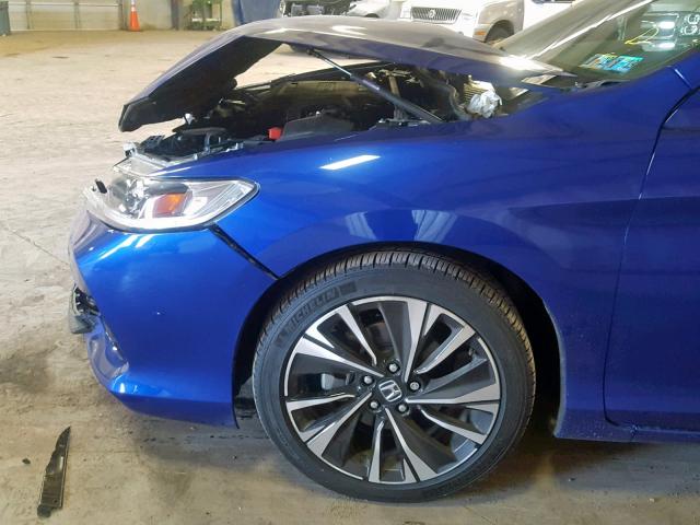 1HGCT2B83GA006609 - 2016 HONDA ACCORD EXL BLUE photo 9