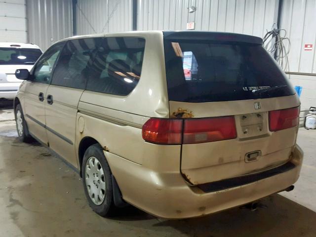 2HKRL18531H549779 - 2001 HONDA ODYSSEY LX BEIGE photo 3