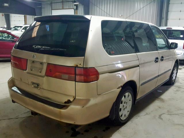 2HKRL18531H549779 - 2001 HONDA ODYSSEY LX BEIGE photo 4