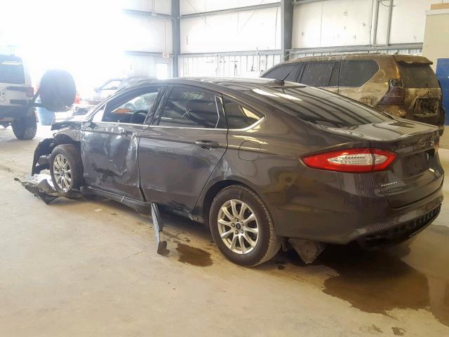 3FA6P0G79GR132957 - 2016 FORD FUSION S GRAY photo 3