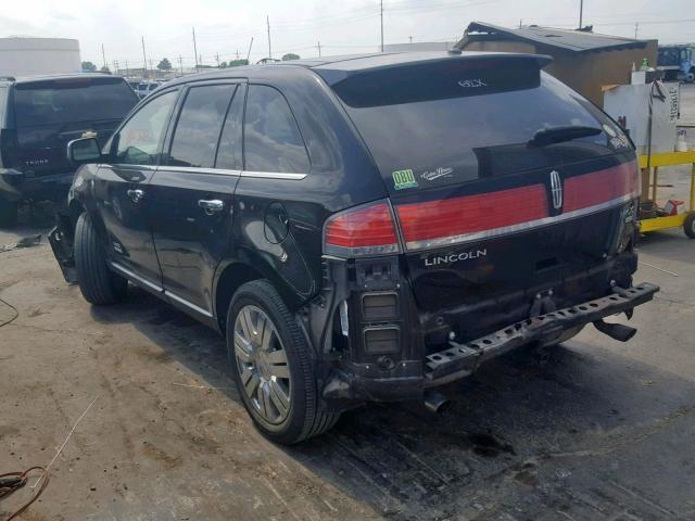 2LMDU88C38BJ10246 - 2008 LINCOLN MKX BLACK photo 3