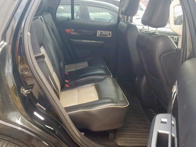 2LMDU88C38BJ10246 - 2008 LINCOLN MKX BLACK photo 6