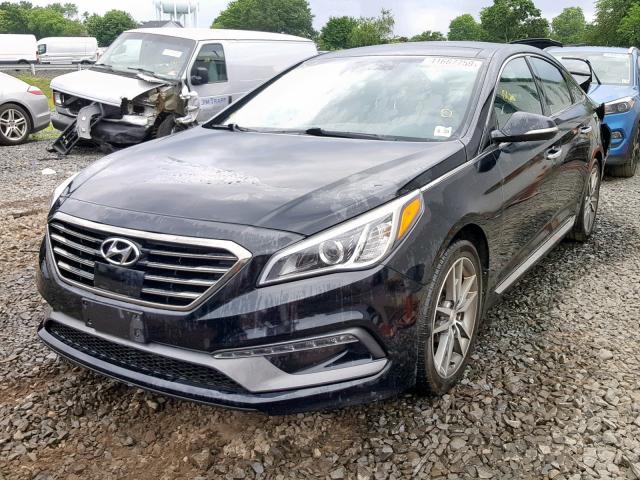 5NPE34AB6FH154521 - 2015 HYUNDAI SONATA SPO BLACK photo 2