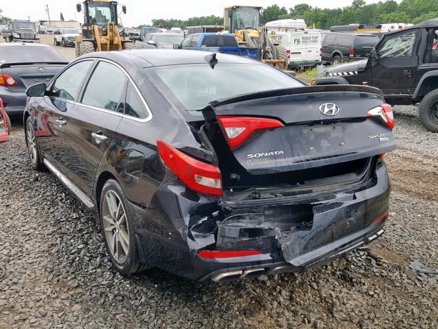 5NPE34AB6FH154521 - 2015 HYUNDAI SONATA SPO BLACK photo 3