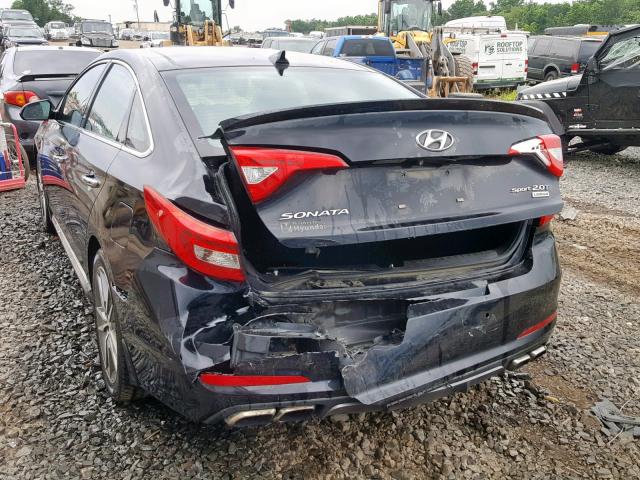 5NPE34AB6FH154521 - 2015 HYUNDAI SONATA SPO BLACK photo 9