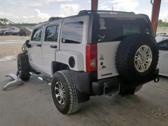 5GTDN13E678246636 - 2007 HUMMER H3 WHITE photo 3