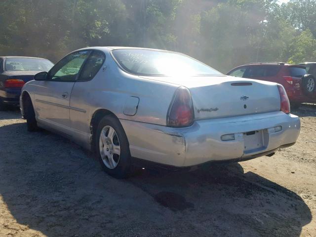 2G1WW12E929236557 - 2002 CHEVROLET MONTE CARL 银色 照片 3