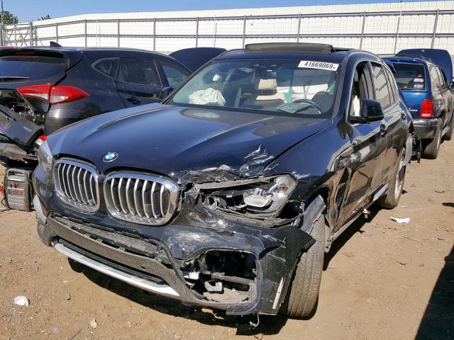 5UXTR7C52KLF32906 - 2019 BMW X3 SDRIVE3 BLACK photo 2