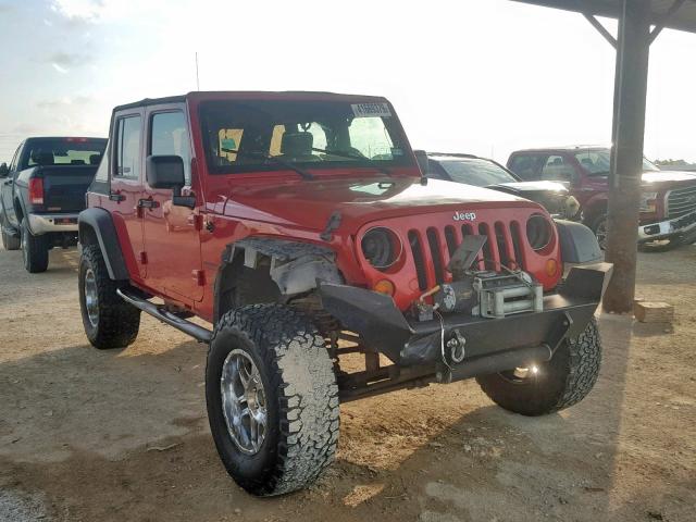 1J4GA39107L174999 - 2007 JEEP WRANGLER X RED photo 1