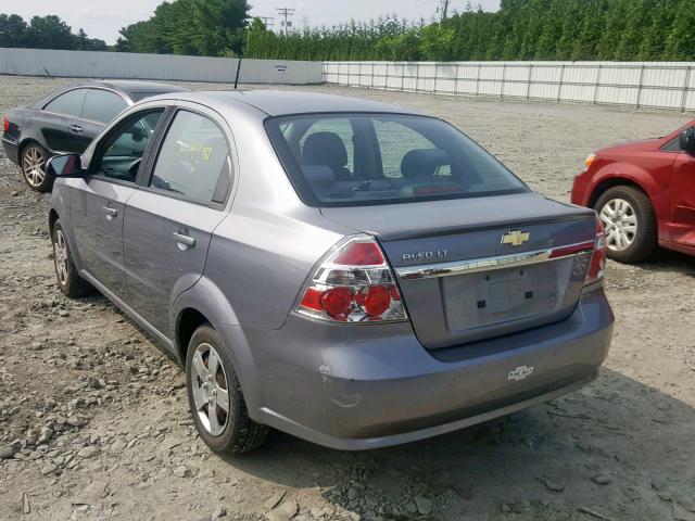 KL1TD5DEXAB132877 - 2010 CHEVROLET AVEO LS SILVER photo 3