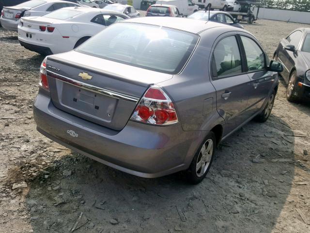 KL1TD5DEXAB132877 - 2010 CHEVROLET AVEO LS SILVER photo 4