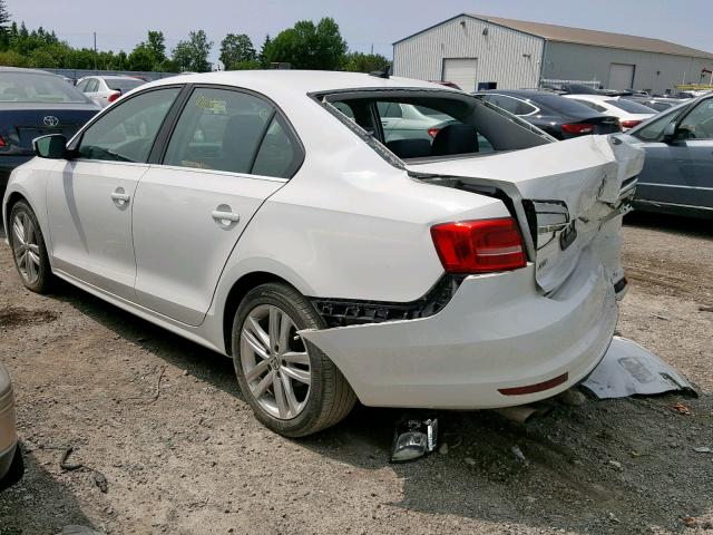 3VWLA7AJ4FM205043 - 2015 VOLKSWAGEN JETTA TDI WHITE photo 3