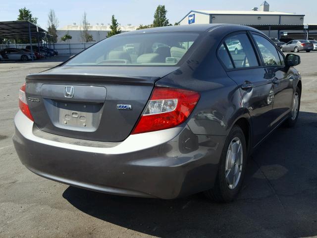 2HGFB2F69CH518265 - 2012 HONDA CIVIC HF CHARCOAL photo 4