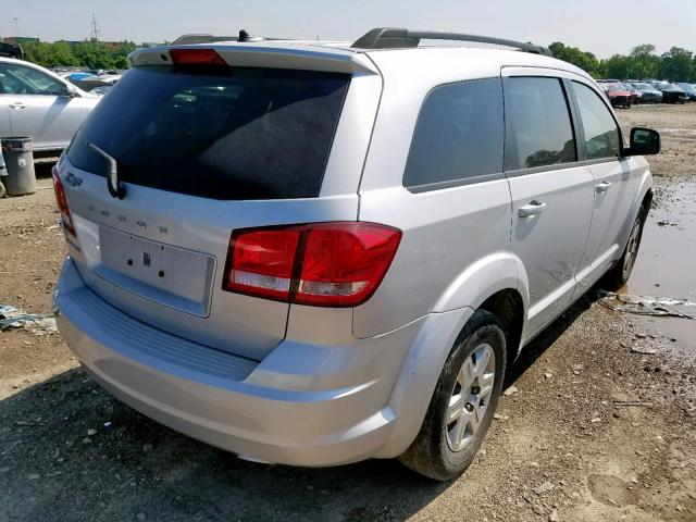 3D4PG4FB2BT534765 - 2011 DODGE JOURNEY EX SILVER photo 4