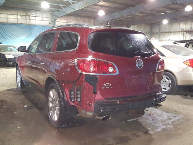 5GAKVCED6BJ228302 - 2011 BUICK ENCLAVE CX RED photo 3