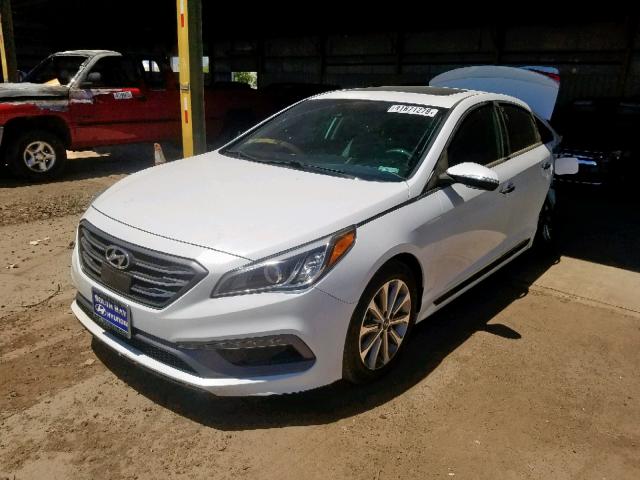 5NPE34AFXHH544172 - 2017 HYUNDAI SONATA SPO WHITE photo 2