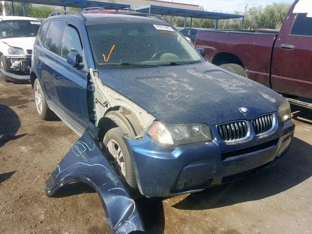 WBXPA93416WG82784 - 2006 BMW X3 3.0I BLUE photo 1