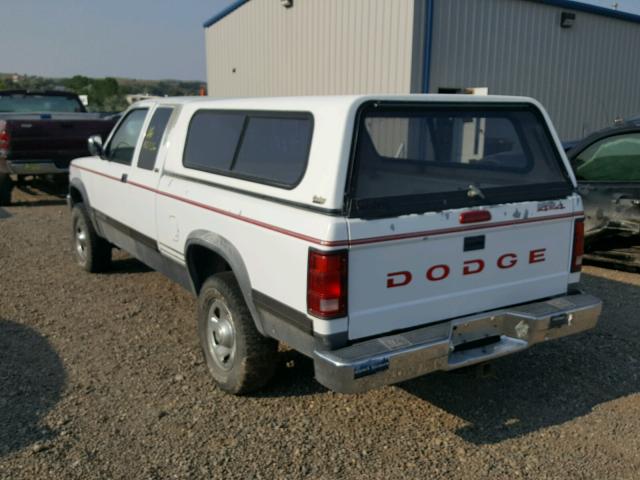 1B7GG23Y1RS700294 - 1994 DODGE DAKOTA WHITE photo 3