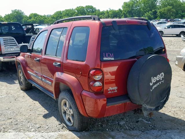 1J4GL38KX5W656623 - 2005 JEEP LIBERTY RE RED photo 3