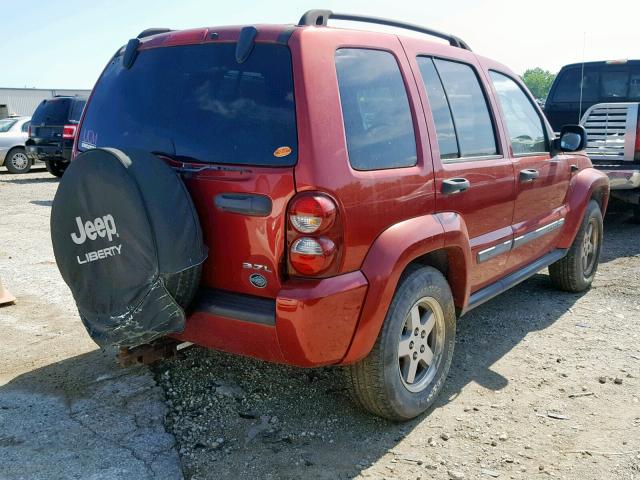 1J4GL38KX5W656623 - 2005 JEEP LIBERTY RE RED photo 4