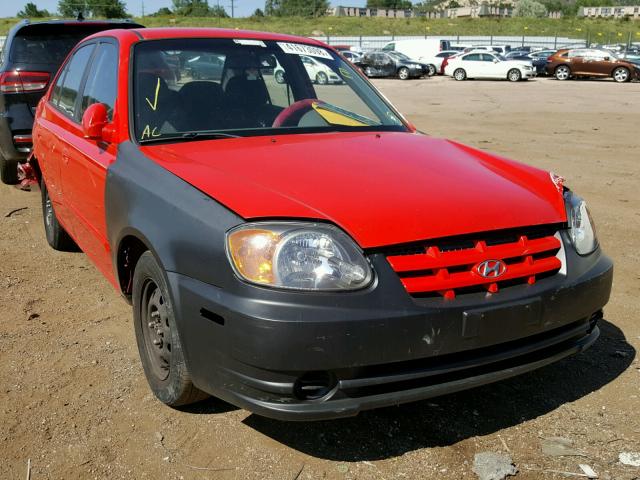 KMHCG45C23U452916 - 2003 HYUNDAI ACCENT GL RED photo 1