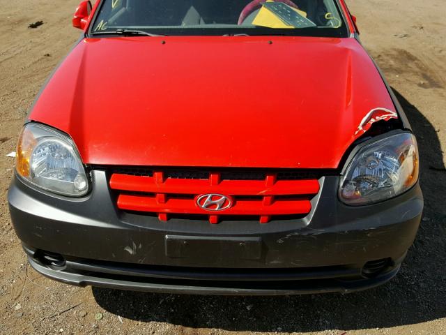 KMHCG45C23U452916 - 2003 HYUNDAI ACCENT GL RED photo 9