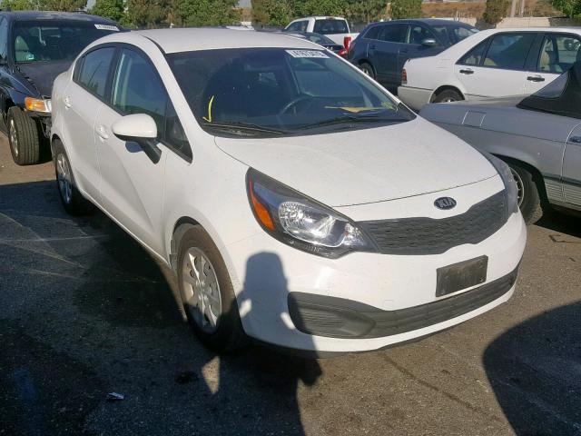 KNADM4A37E6377545 - 2014 KIA RIO LX WHITE photo 1