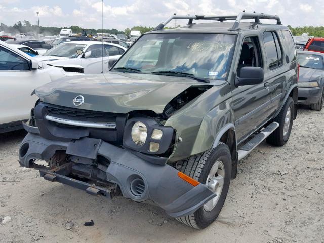 5N1ED28T24C664627 - 2004 NISSAN XTERRA XE GREEN photo 2