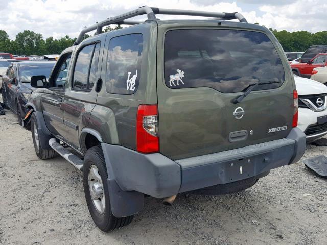 5N1ED28T24C664627 - 2004 NISSAN XTERRA XE GREEN photo 3