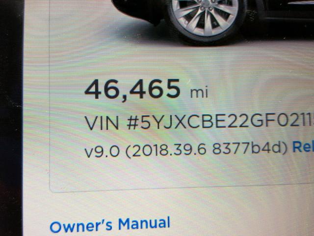 5YJXCBE22GF021150 - 2016 TESLA MODEL X BLACK photo 8