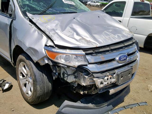 2FMDK3JCXEBB56294 - 2014 FORD EDGE SEL SILVER photo 9