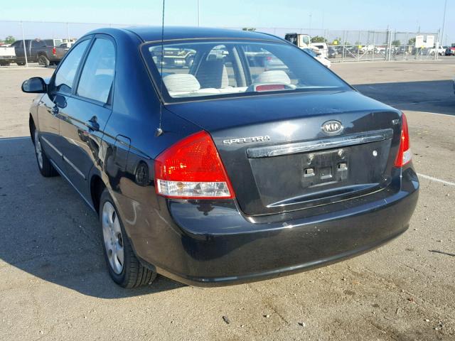 KNAFE221295613330 - 2009 KIA SPECTRA EX BLACK photo 3