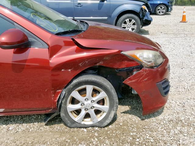 JM1BL1SF4A1162622 - 2010 MAZDA 3 I RED photo 9