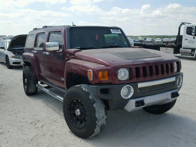 5GTEN13E698142106 - 2009 HUMMER H3 MAROON photo 1