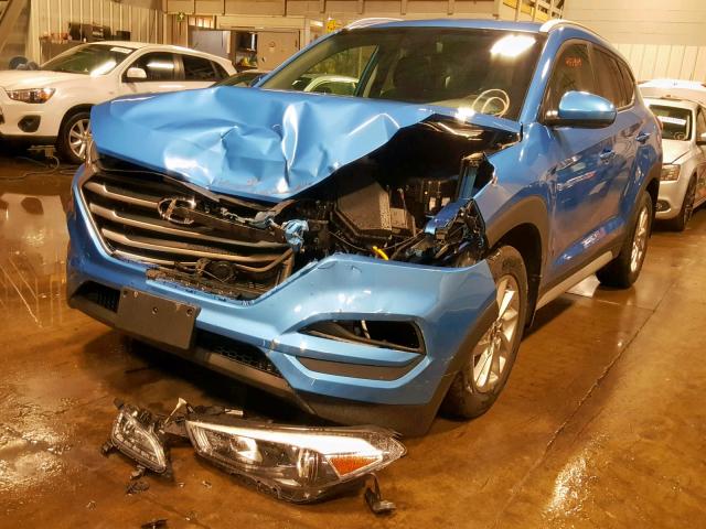 KM8J3CA49JU643287 - 2018 HYUNDAI TUCSON SEL BLUE photo 2