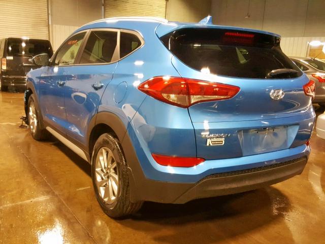 KM8J3CA49JU643287 - 2018 HYUNDAI TUCSON SEL BLUE photo 3